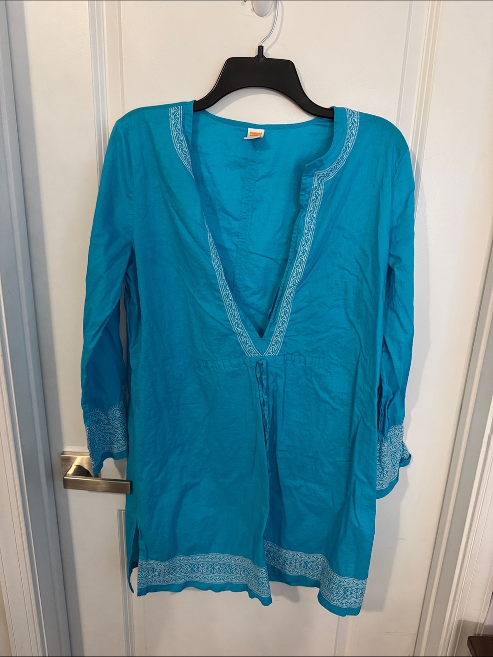 Tropical Escape Teal Blue Swim Coverup